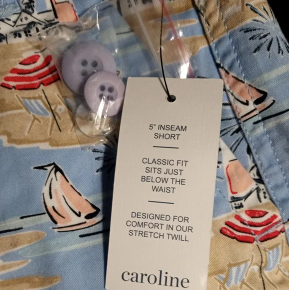 crown & ivy Blue Patterned Women Shorts - Picture 4 of 6